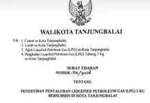 Pemko Tanjungbalai Keluarkan Surat Edaran Penertiban Penyaluran LPG Bersubsidi