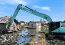 Antisipasi Banjir, Tim SDA PUTR Tanjungbalai Normalisasi Sungai Sijambi