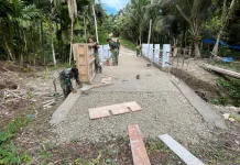 Satgas Karya Bakti TNI AD Rampungkan Jembatan Armco di Nias Utara