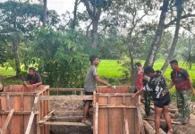 Jembatan Gantung Sungai Idanaho Capai 37,5 Persen