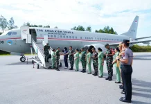 Pangdam I/BB Sambut Kedatangan Kasad dan Ketua Umum Persit KCK di Bandara DTB Silang