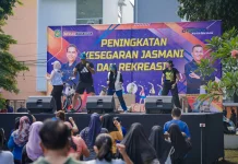 Dispora Medan Gelar Senam PKJR di Taman Gajah Madah