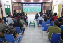 Kodim 0208 Asahan Gelar Nobar Piala Dunia Bersama Masyarakat