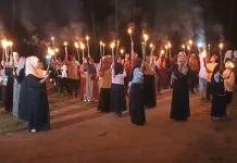 Pawai Obor Sambut Tahun Baru Islam 1448 Hijriah di Silau Laut Kabupaten Asahan