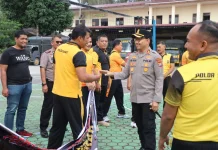 Semarak Hari Bhayangkara ke-80, Polres Karo Gelar Turnamen Voli Antar Personel
