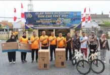 Polres Tanjungbalai Olahraga Bersama sambut HUT Bhayangkara