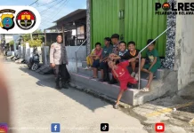 Sa Sambangi Warga, Sat Binmas Polres Pelabuhan Belawan Sampaikan Pesan Kamtibmas