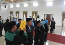 Pelantikan 18 Pejabat, Sekda Tekankan ASN Amanah dan Profesionalisme