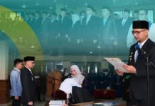 Lantik 43 Pejabat, Bupati Labusel Jabatan Bukan Hadiah, Kinerja Harus Terbukti