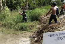 Tim SDA PUTR Tanjungbalai Lanjutkan Normalisasi Sungai Giam