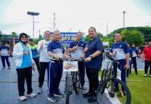Bupati Batu Bara Hadiri Olahraga Bersama Sambut Hari Bhayangkara ke-80