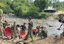 TNI Mulai Bangun Jembatan Bailey di Kecamatan Ma’u