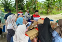 Pertamina EP Pangkalan Susu Bantu Fasilitas Posyandu di Hamparan Perak