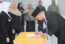 Bupati Labuhanbatu Secara Resmi Lantik 52 Pejabat Baru
