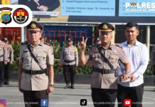 Kapolres Pelabuhan Belawan Pimpin Upacara Serah Terima Jabatan Kapolsek Belawan