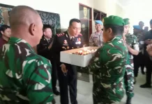 Kodim 0206/Dairi Berikan Ucapan HUT Bhayangkara ke-80 kepada Polres Pakpak Bharat