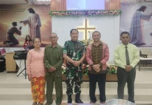 Babinsa Parongil Perkuat Silaturahmi dengan Jemaat GPSI Kristus Gembala