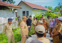 Bupati Batu Bara Tinjau Bantuan Rumah Pascabencana di Desa Sentang