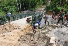 Jembatan Modular di Desa Botombawo selesai Dikerjakan