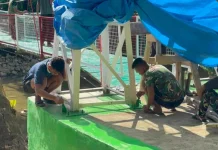 Jembatan Gantung Sungai Hou Capai 95 Persen, Akses Antarwilayah Segera Terhubung