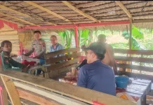 Diwarung Kopi Kanit Binmas Sampaikan Imbauan Kamtibmas