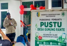 Bupati Batu Bara Resmikan PUSTU Gunung Rante