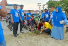 DPC Partai Demokrat Tanjungbalai Gelar Gerakan Langit Biru Indonesia Asri