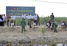Bupati Batu Bara Bersama Danrem Laksanakan Peletakan Batu Pertama Program TMMD