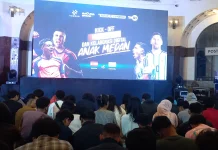 Nobar Bola Gembira Bersama Kementerian Komdigi di Pos Bloc Medan