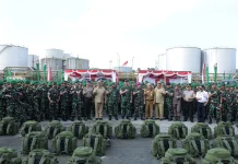 Bupati Asahan Hadiri Kepulangan Satgas Pamtas Yonif 126/KC