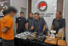 Polrestabes Medan Ringkus Bandar Narkoba Jaringan Antarpulau