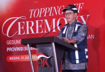 OJK Topping Off Gedung Baru di Sumut
