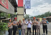 KA SPN Hinai Apresiasi Kepedulian BRI Stabat Pasang Pylon Penunjuk Arah