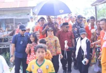 Bupati Labuhanbatu Hadiri Tradisi Bakar Tongkang di Sei Berombang