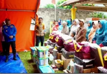 Pemko Binjai Salurkan Bantuan Logistik bagi Korban Kebakaran di Timbang Langkat