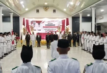 Wali Kota Tanjungbalai Kukuhkan 45 Paskibraka HUT Ke-81 RI