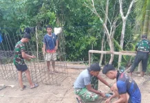 Pembangunan Jembatan Beton di Desa Mehaga Nias Selatan