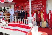 Dandim 0206/Dairi Hadiri Upacara HUT ke-81 RI di Stadion Panji Bako Kabupaten Dairi
