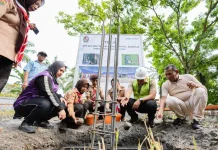 Bupati Letakkan Batu Pertama Pembangunan RKB dan Aula SMPN 1 Beringin