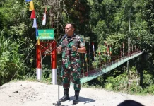 Dandim 0206/Dairi Resmikan Jembatan Perintis Garuda di Desa Kaban tengah
