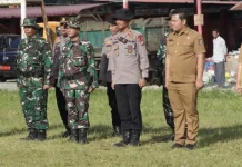 Forkopimda Karo Gelar Apel Siaga Erupsi Gunung Sinabung di Desa Lingga