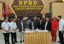 Bupati Labura Tandatangani Nota Kesepakatan Bersama Perubahan KUA dan PPAS P-APBD