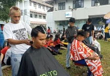 Pangkas Gratis RRI Fest Medan Diserbu Warga