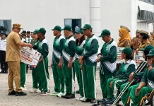 Gubernur Sumut Berikan Tali Asih untuk Atlet Legendaris Sumut pada Haornas ke-43