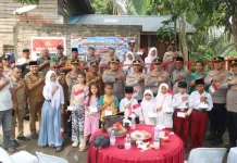 Polres Tanjungbalai Resmikan Jembatan Merah Putih Selat Lancang