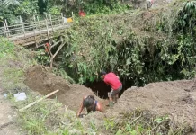 Jembatan Beton Garuda Mulai Dibangun di Parbuluan