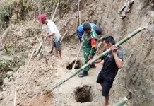 Hari ke-7 Pembangunan Jembatan Garuda di Kuta Jungak