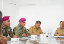Plt. Bupati Langkat Titip Sembilan Kecamatan Pesisir kepada Marinir Harimau Putih