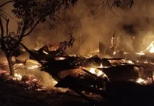 Lima Unit Rumah Kontrakan di Teluk Nibung Hangus Terbakar