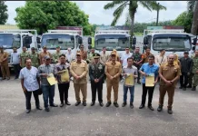 Dandim Bersama Bupati Asahan Serahkan 27 Unit Truck KDKMP